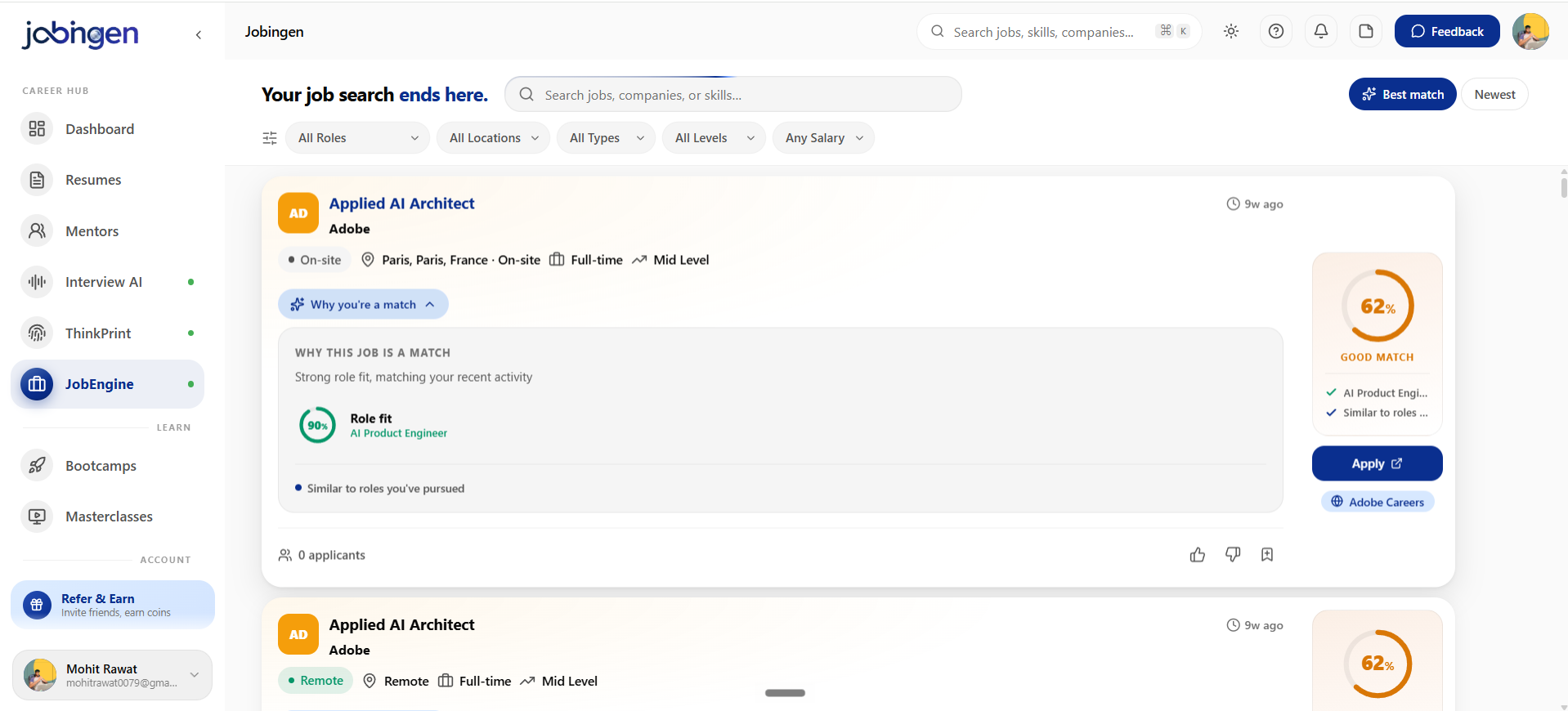 JobEngine — Jobingen